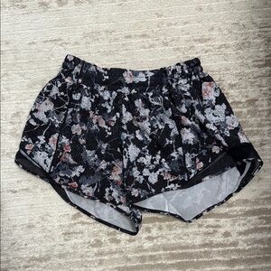 lululemon athletica Black Floral Athletic Shorts